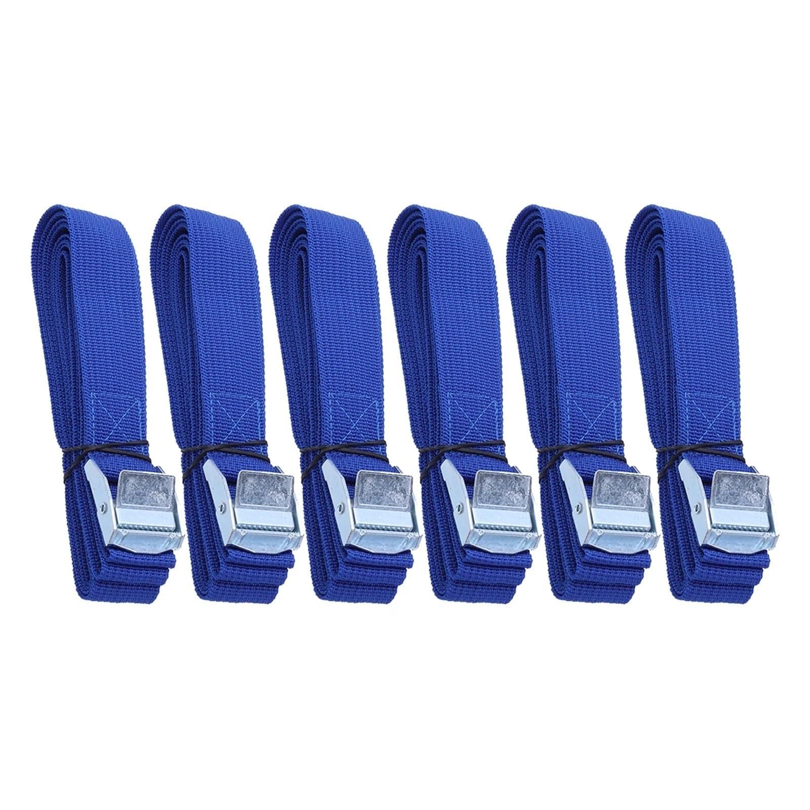 cinghia con fibbia, Cinghie di ancoraggio da 2,5 m con fibbia in nylon, cinghie a sgancio rapido for il fissaggio del carico sul tetto dell'auto, bagagli in movimento(6pc)
