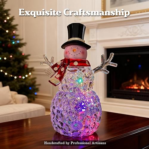 Miniatura 3 de Adornos de muñeco de nieve de Navidad, globos de nieve de Navidad, muñecos de nieve con música LED, decoración de muñeco de nieve de 9 pulgadas para
