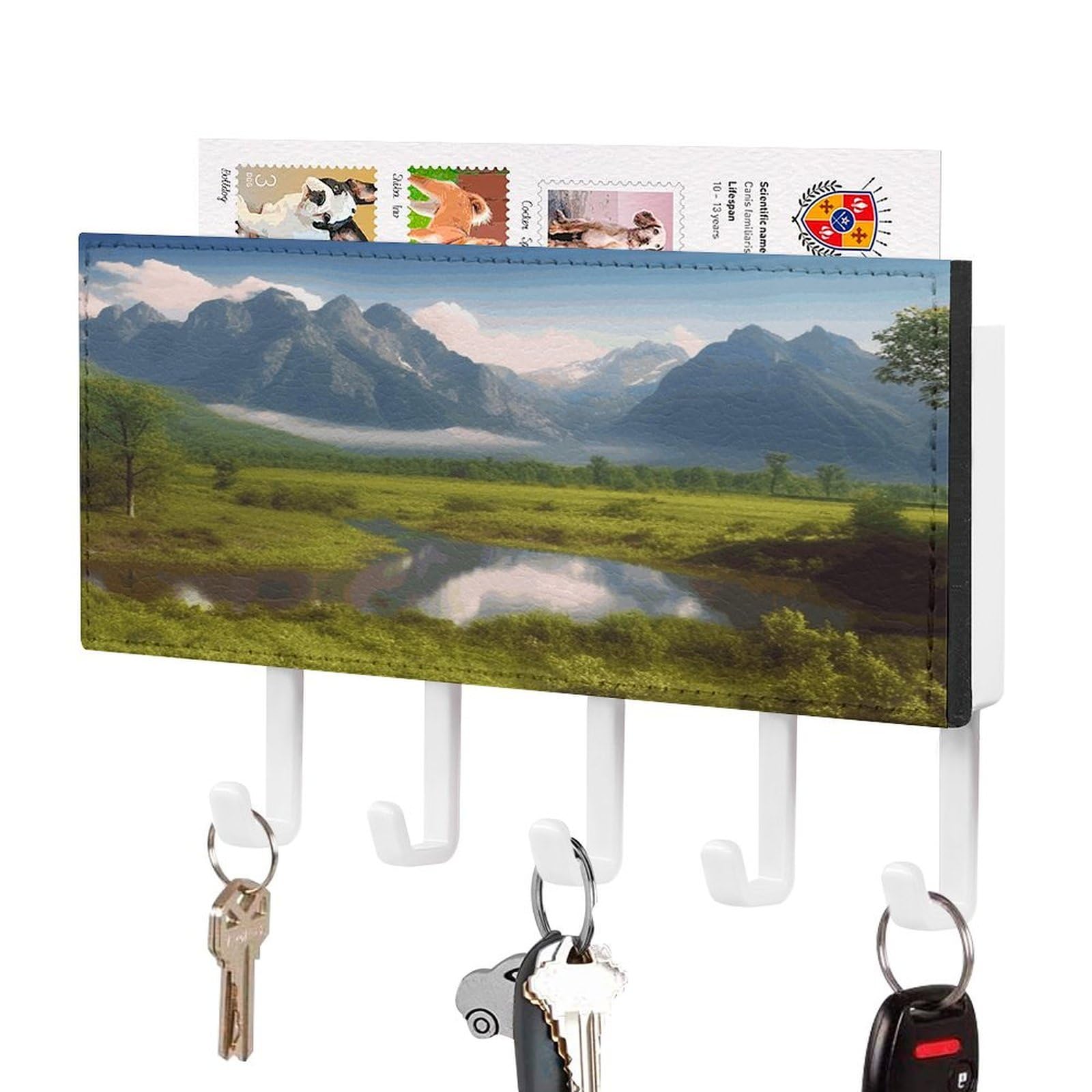 Colgador de llaves de pared para no perder las llaves con estante adhesivo
