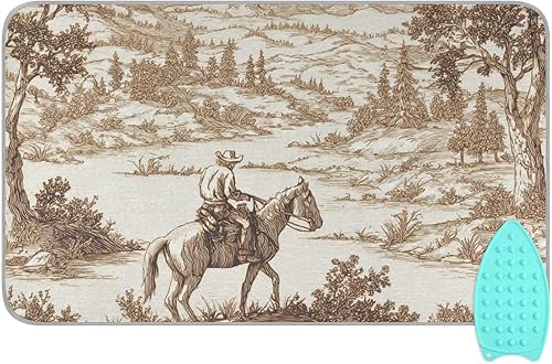 Miniatura 37 de Alfombrilla de planchar portátil para planchar, manta de planchar para mesa, resistente al calor, doble cara, para viajes, grande, 47.2 x 27.6