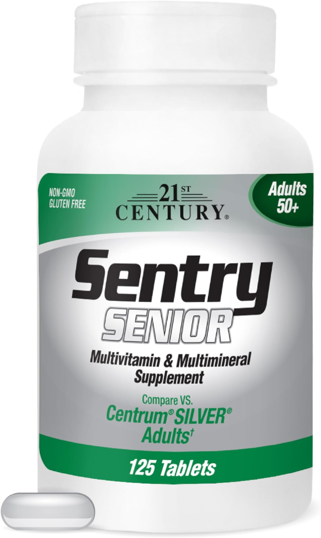 Sentry Senior, Multivitamin & Multimineral Supplement, Adults 50+, 125 Tablets