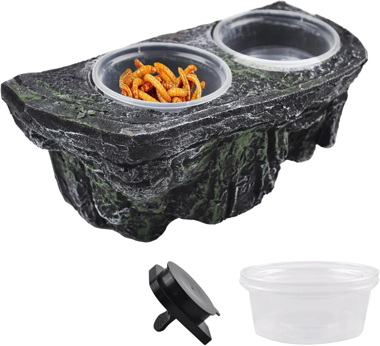 kathson Reptile Feeder Ledge,Reptiles Food Bowls and Water