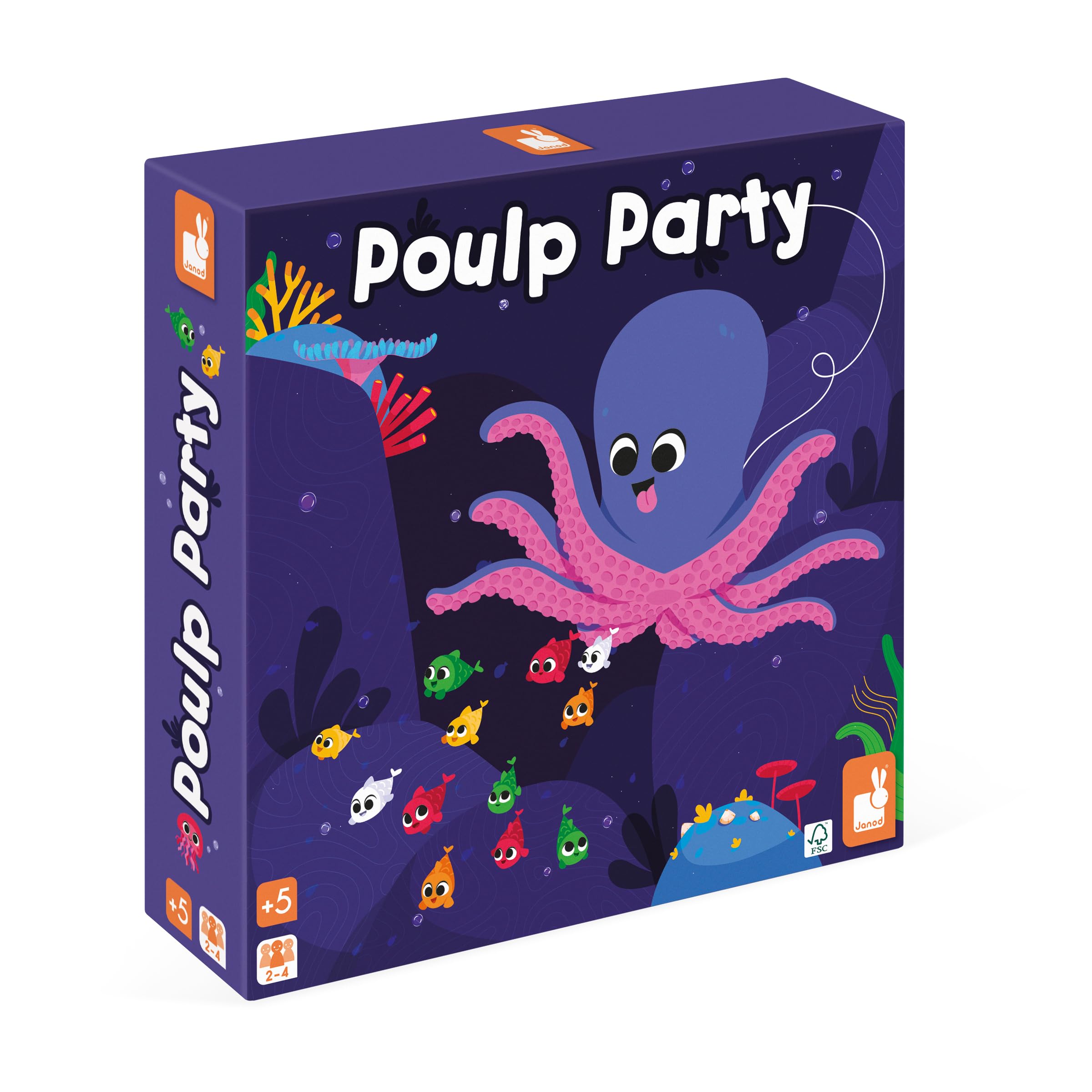 Janod - Poulp Party - Gioco Di Società Per Bambini - Gioco Di Abilità E Riflessione - Da 1 A 4 Giocatori - Certificato Fsc - Dai 5 Anni - J02622-image