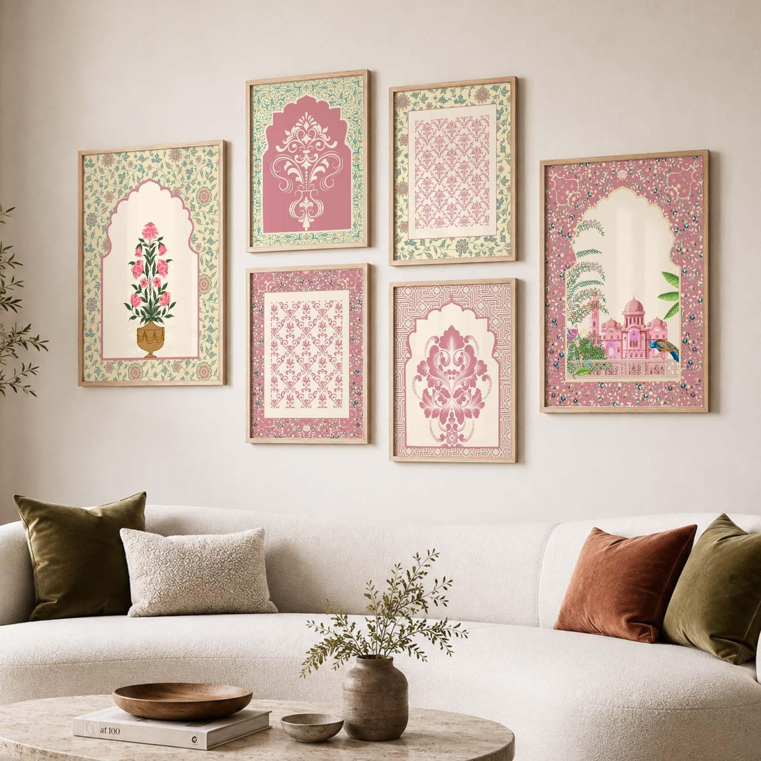 Madhubani Wall Art Paintings - Set of 6 -10