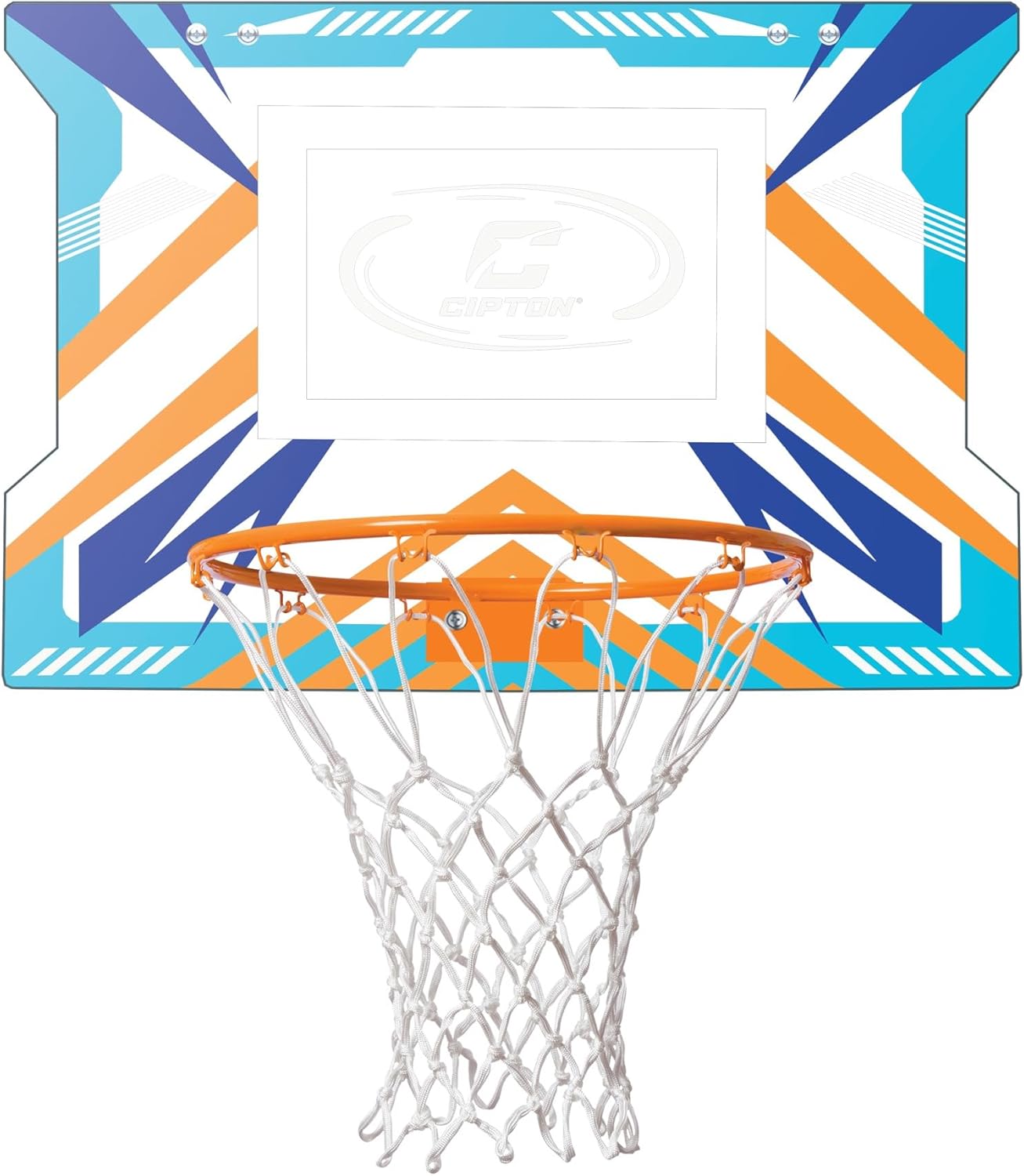 Cipton Silent Mini Basketball Hoop Set – Indoor Over-the-Door Hoop with Noise-Reducing Acrylic Backboard & Soft Mini Basketball, Quiet Play for Kids & Adults