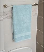 Vista 4 de Yaxa Basics Barra Moderna Recta para Toallas de Baño, 24 pulgadas, Níquel Satinado