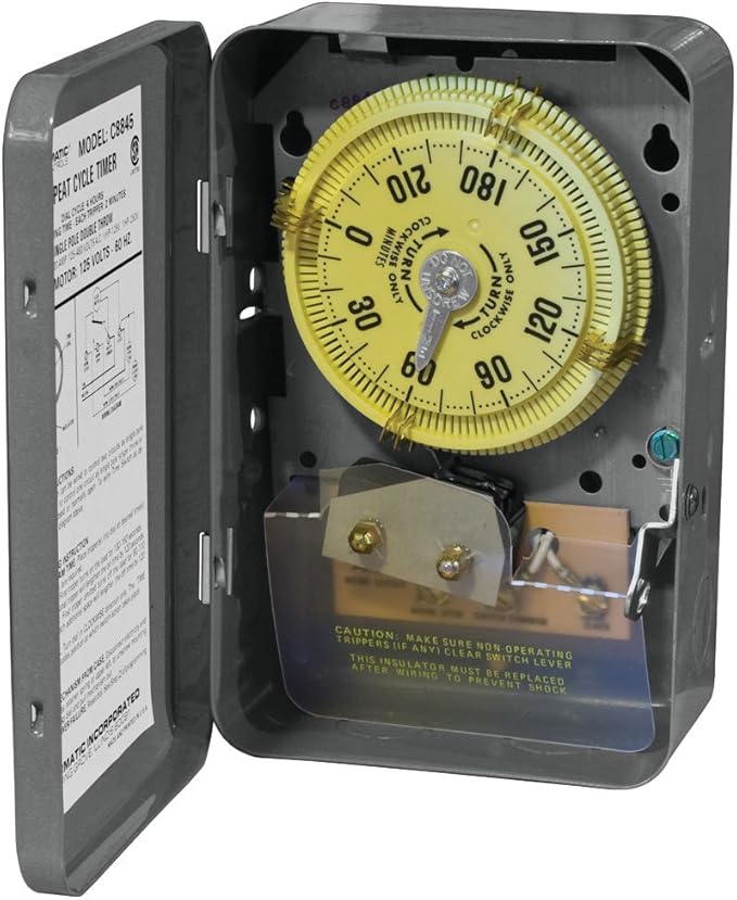 Intermatic C8845 SPDT 4-Hour Repeat Cycle Switch, 20-Amps, Color ...