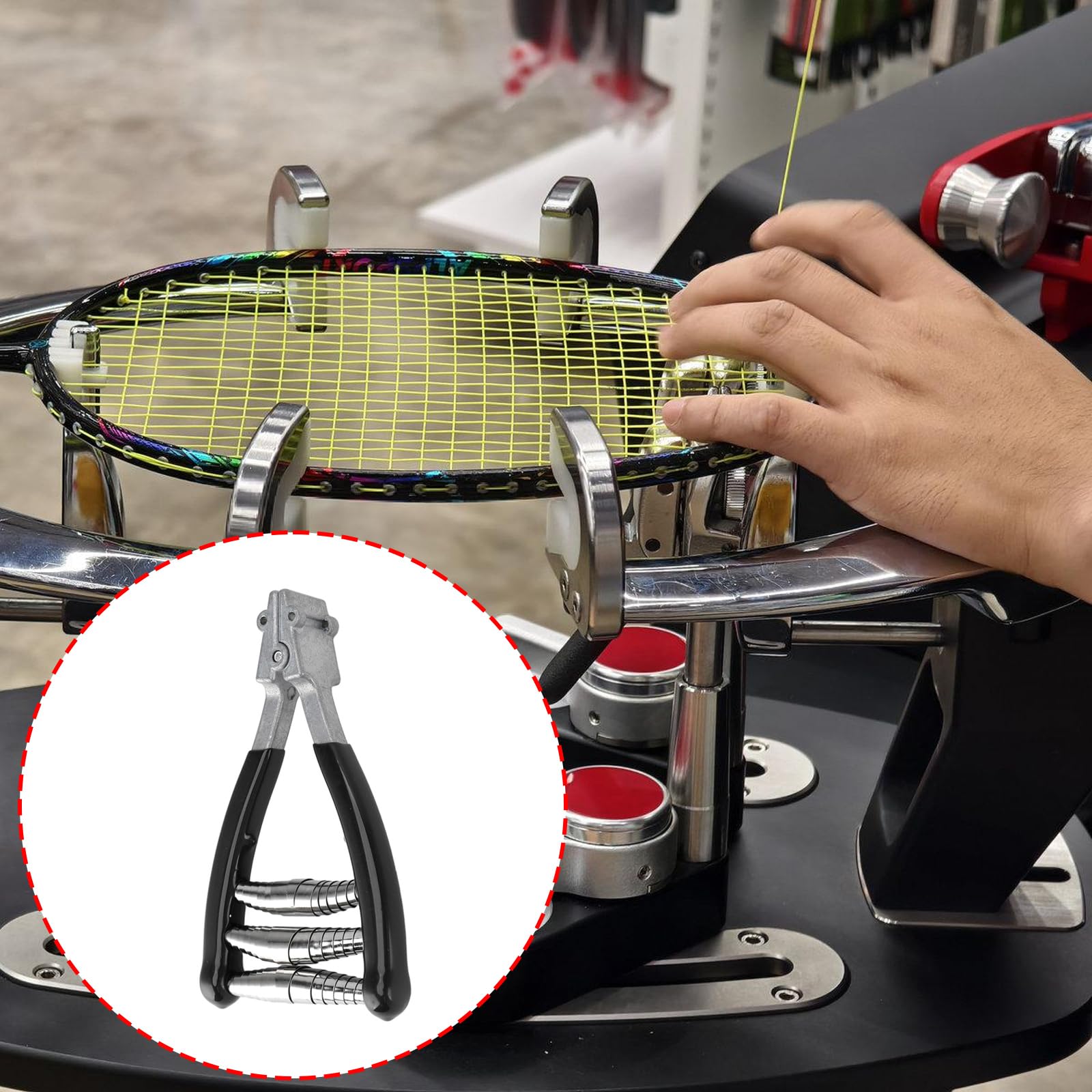 Racchetta da tennis String Machine Badminton Stringing Clamp 3/4 Primavera Starter Morsetto Strumento di bloccaggio Attrezzatura da tennis Racchetta da badminton portatile durevole Avvio Incordatura