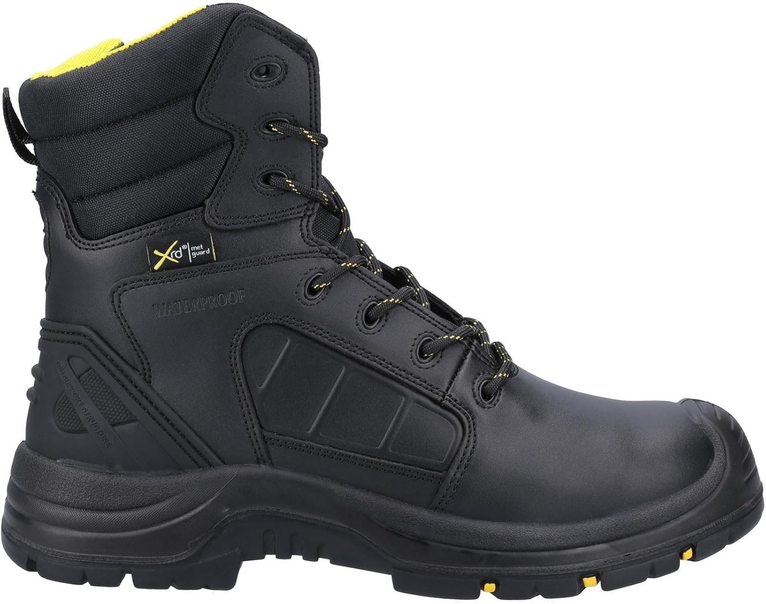 Amblers Safety Mens AS350C Berwyn Hi-Leg Waterproof Metal Free Metatarsal Safety Boot Black Size UK 6 EU 39