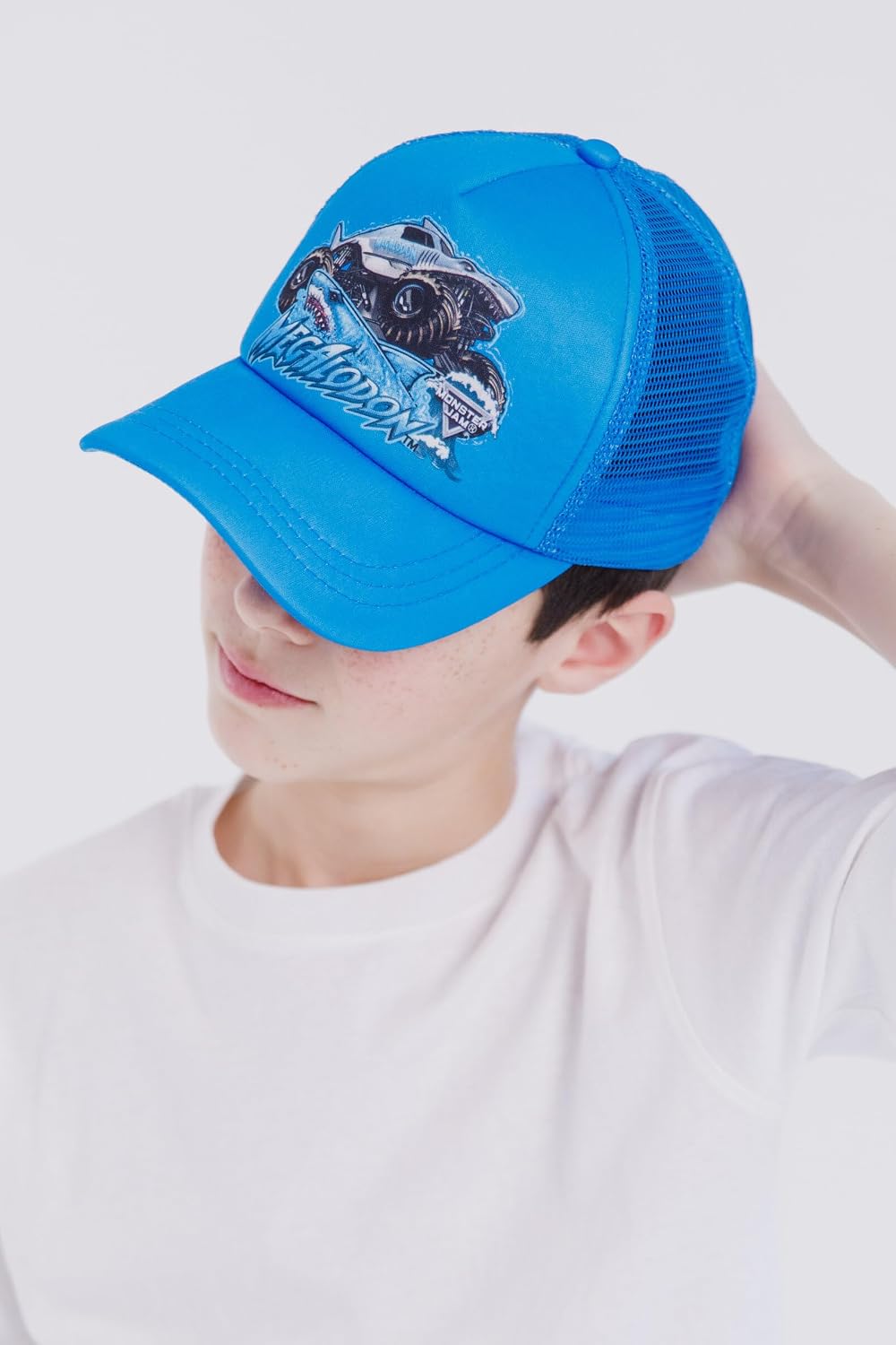 Monster Jam Mesh Adjustable Snapback Baseball Cap One Size Grave Digger El Toro Loco Megalodon