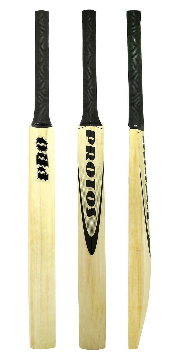Protos Technique Kashmir Willow Cricket Bat (Short Handle (Full Size