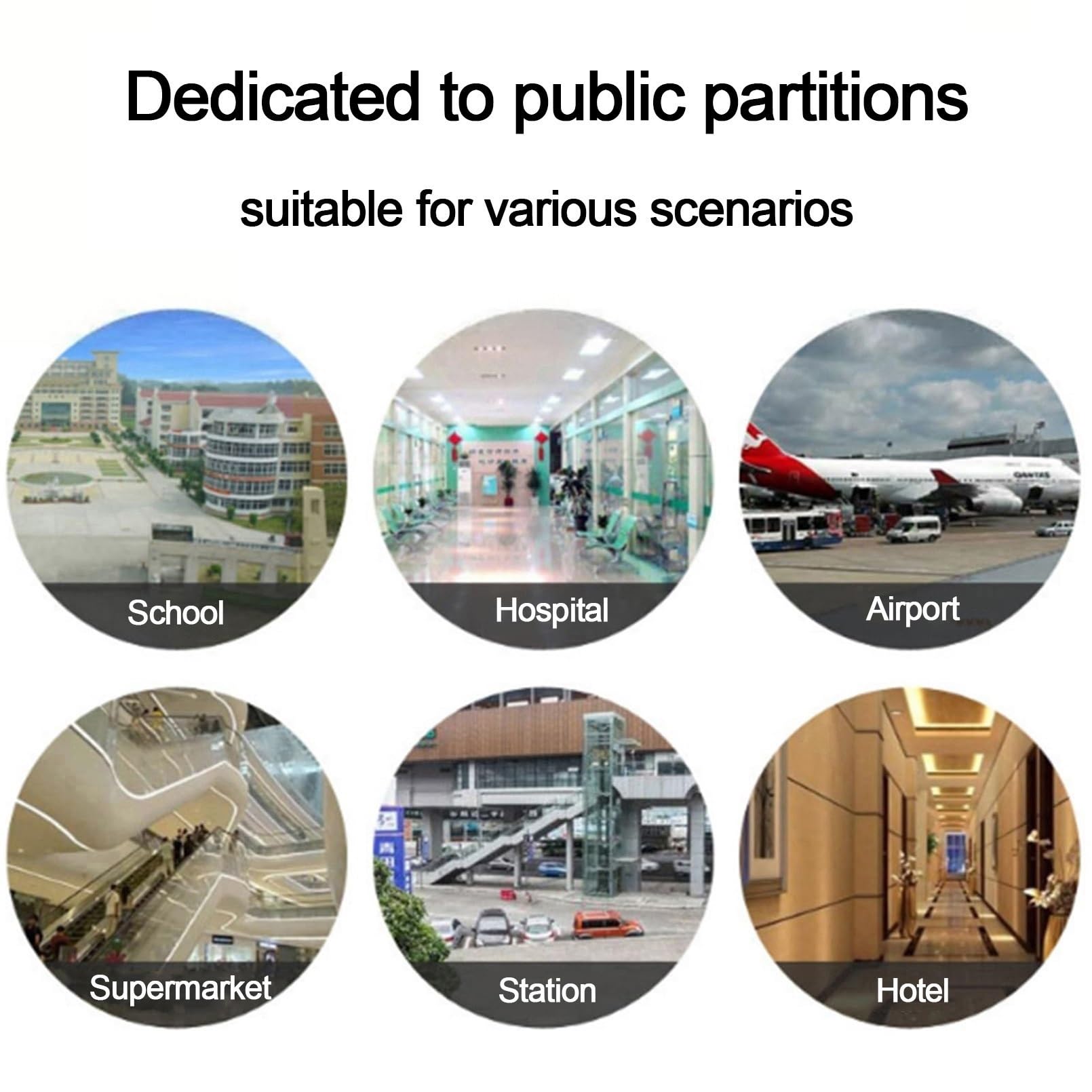 Montaje de pared de la pantalla de privacidad del urinario, divisor de la división del cuarto de baño, tablero de madera impermeable para los baños comerciales, hoteles, barras, hardware de acero inox