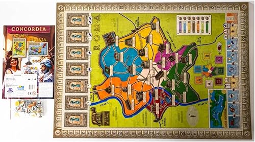 Miniatura 1 de Rio Grande Games: Concordia: Roma/Sicilia - Expansión, Juego de mesa de estrategia, construcción de civilizaciones, económico, mayores de 14 años,