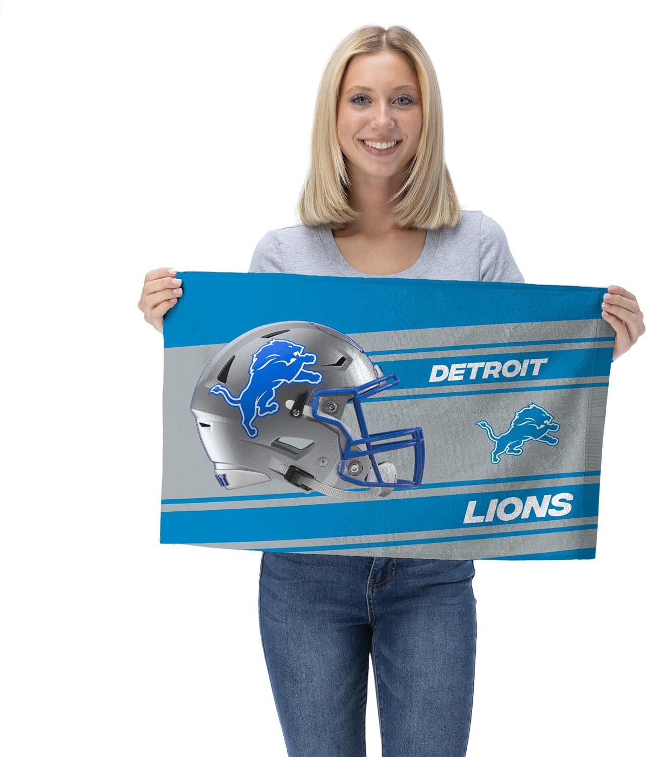 Northwest NFL Detroit Lions 2-Pack Fan Towel Set, 16" x 25" Each, Swipe, Team Colors - Image 3