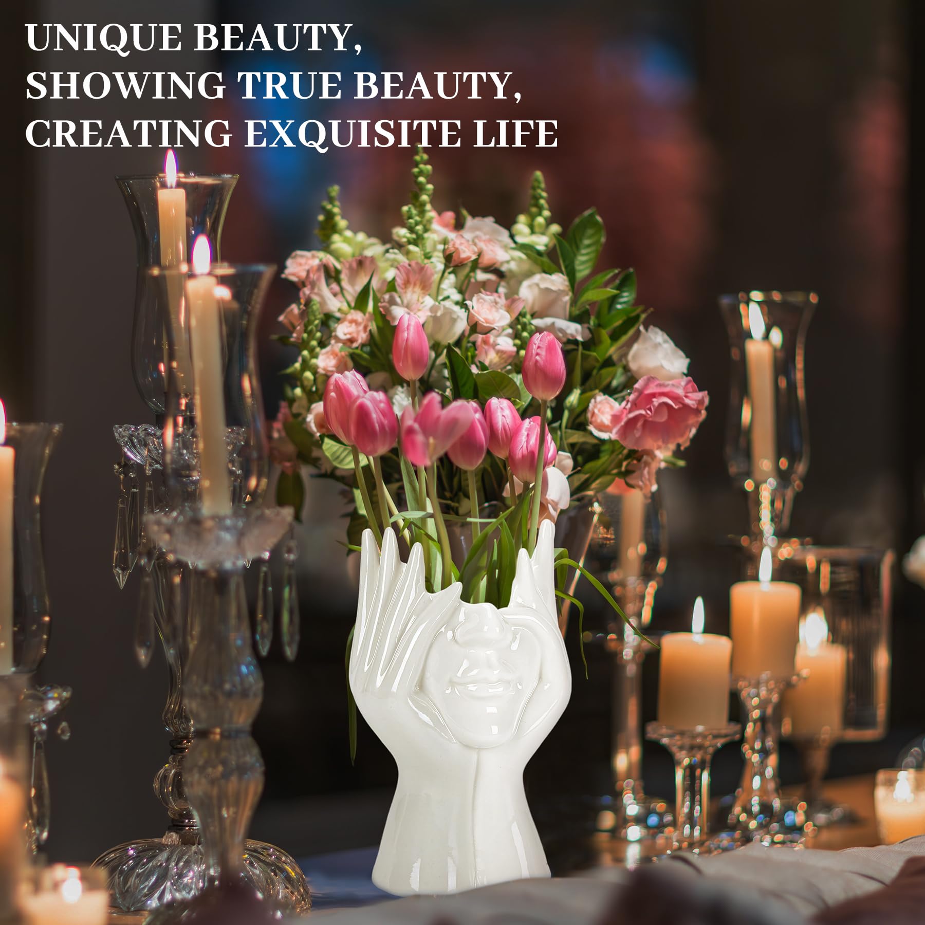 Hey_you Vaso per fiori umani, 16 cm, corpo femminile in ceramica, vaso per fiori per la casa, l'ufficio, regalo per San Valentino, matrimonio, decorazione per feste di inaugurazione della casa