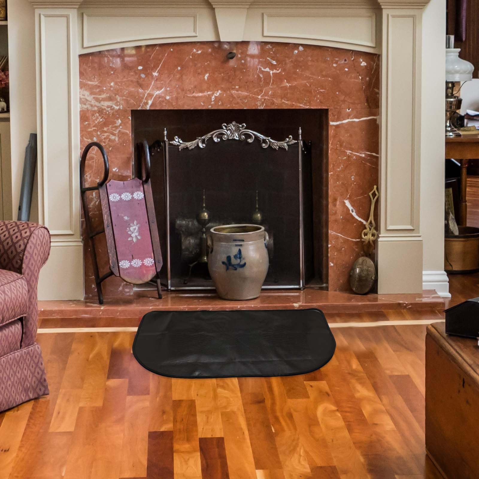 Tappetino Antifuoco Per Camino 107x60cm - In Fibra Di Vetro, Resistente Fino A 1093°C, Per Interni/Esterni - Foto 3