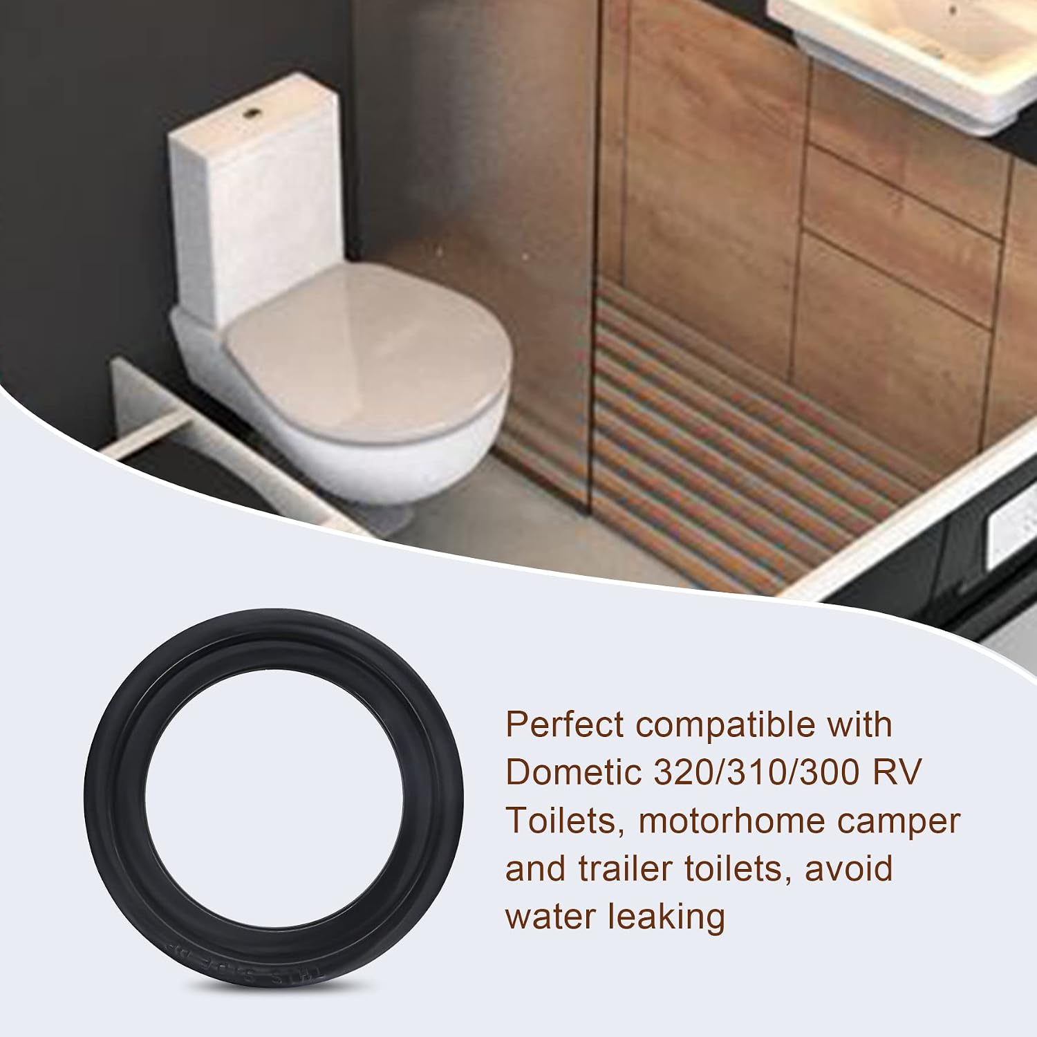 385311658 Flush Ball Seal Gasket Kit for RV Toilet, Fits Dometic 300/310/320 Toilets Seals Parts to Solve The Leakage (3/Pack)