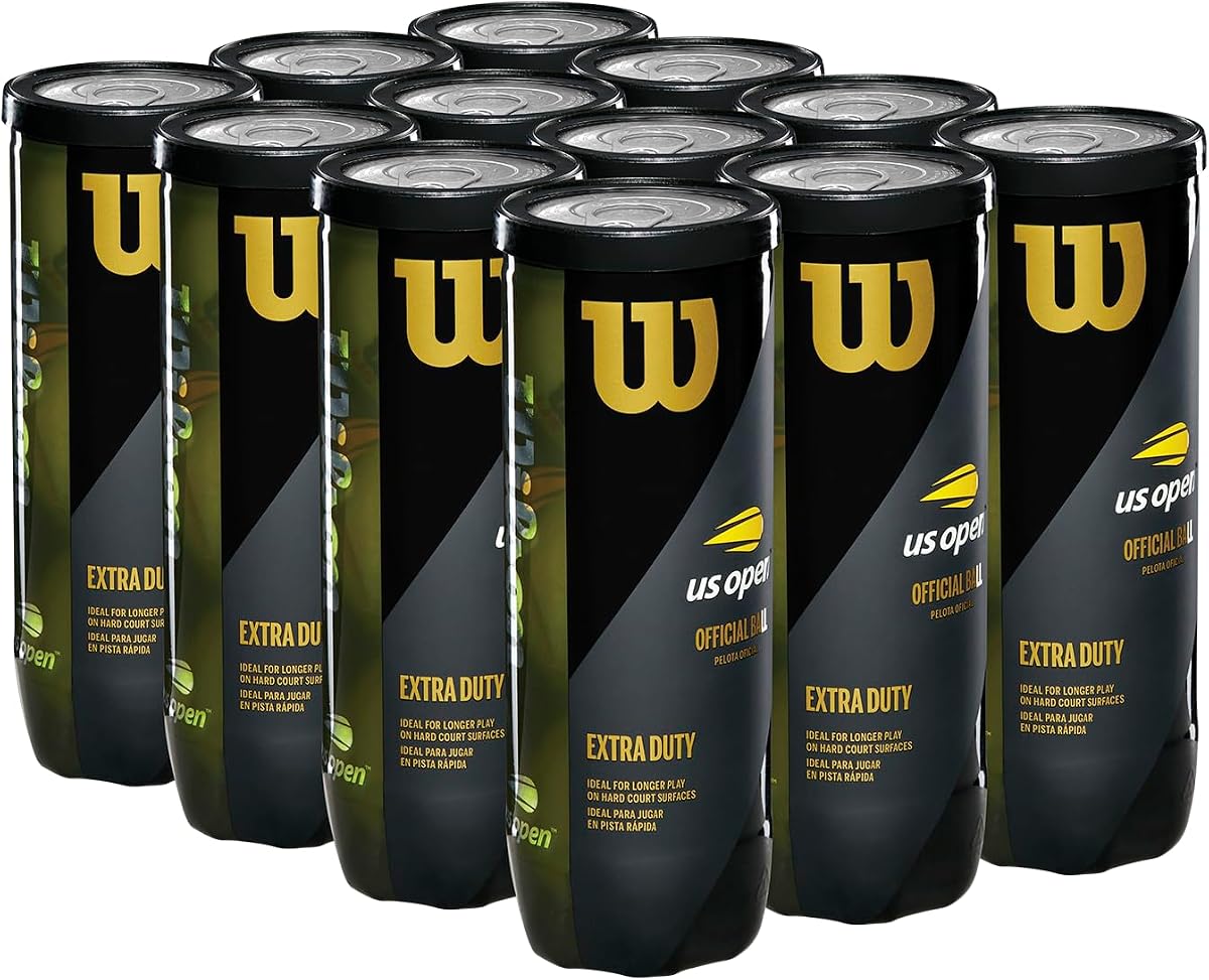 Pelotas de tenis US Open Extra Duty - 12 latas (36 bolas) + 24 latas (72 bolas) | Estuche de 12 latas (36 bolas) y estuche de 24 latas (72 bolas) disponibles