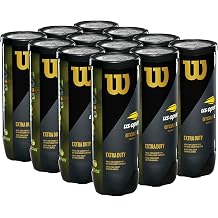 WILSON US Open Tennis Balls - Extra Duty, 12 Can Case 36 Balls + 24 Can Case 72 Balls