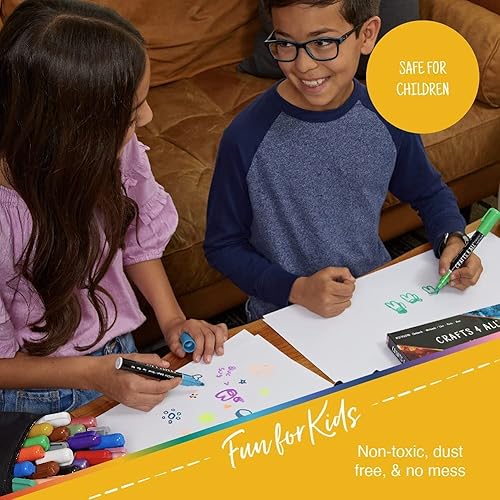 Miniatura 3 de Crafts 4 All Marcadores de tiza líquida para letreros de pizarra, menú de bistró, vidrio de ventana de automóvil, borrado en seco, lavables, 25