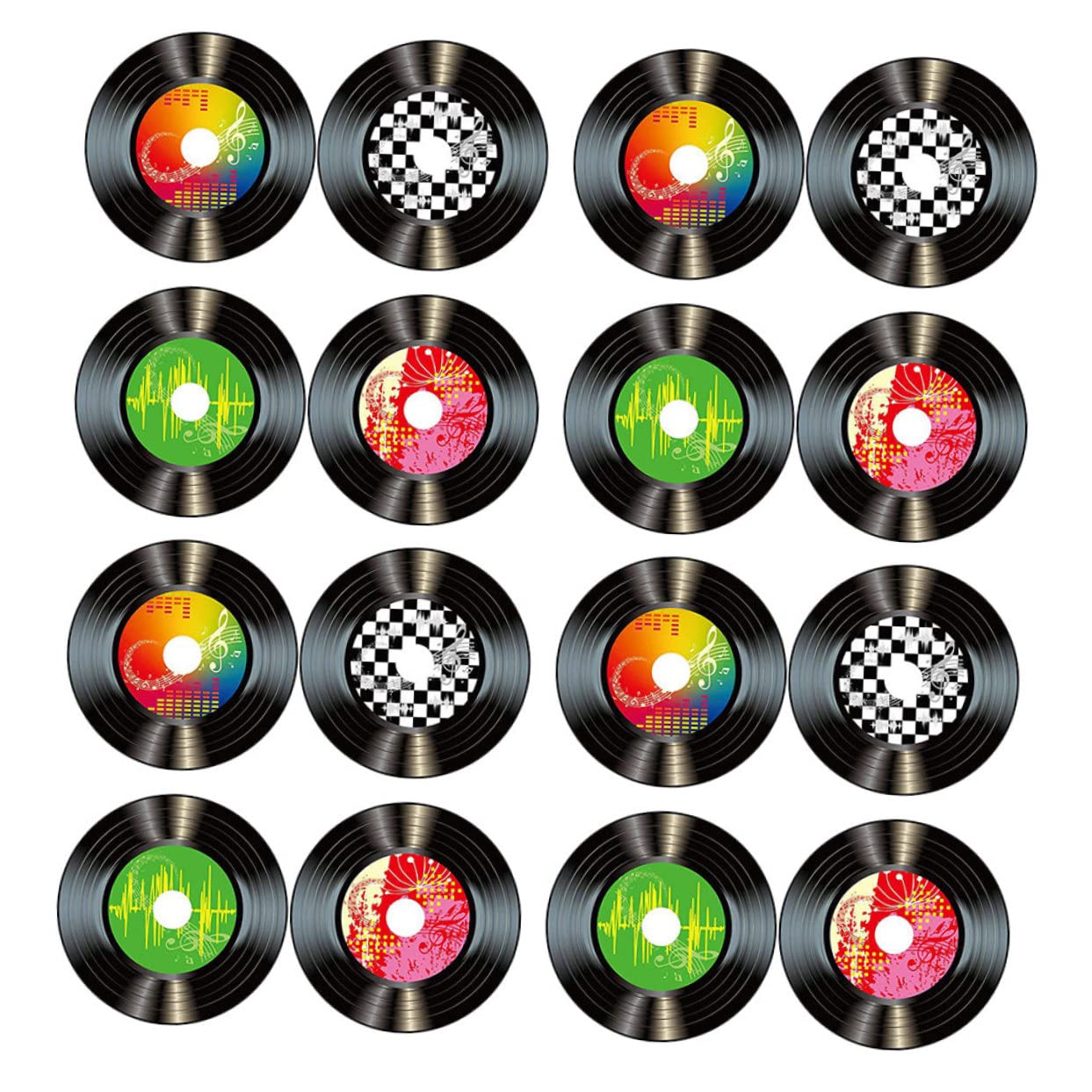 Cabilock 4 Set Di Decorativi Per Porta Da Parete in Vinile Da Parete Espositori Da Parete Per Falsi Estetici Da Parete 16 Pezzi * 4