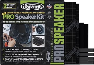 Dynamat PRO Speaker Kit for Sound Deadening – Includes Dynamat Xtreme, Back Wave & Pro Speaker Ring Strips – Noise Dampening for Speakers – Made in USA – Easy Self Adhesive Install