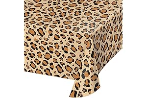 Creative Converting 54'' x 108'' Animal Print Disposable Plastic Tablecloths