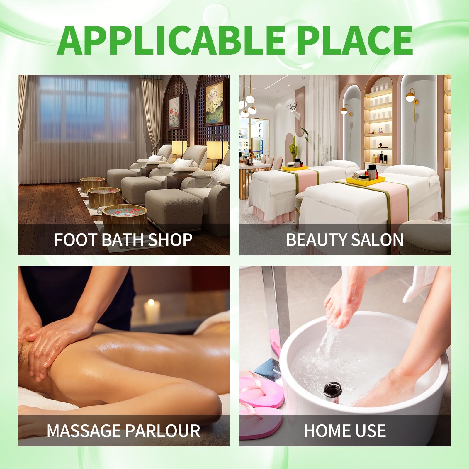 Kit de trempage des pieds : sel bulle, gommage au sucre, masque de massage, lotion de massage dans une boîte, kit spa 4 étapes pour pieds secs, adoucit les callosités, pieds fatigués (3