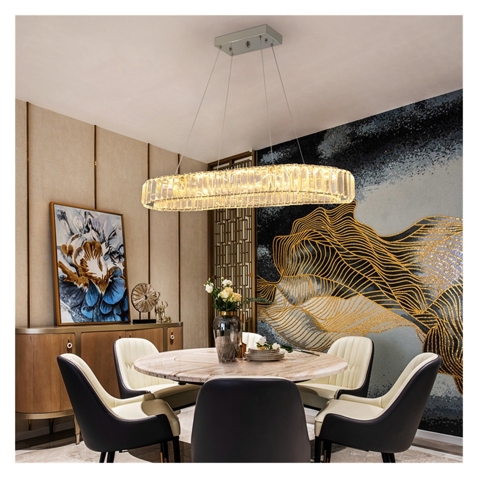 PendantLight lustre doré design pour salle à manger et restaurant