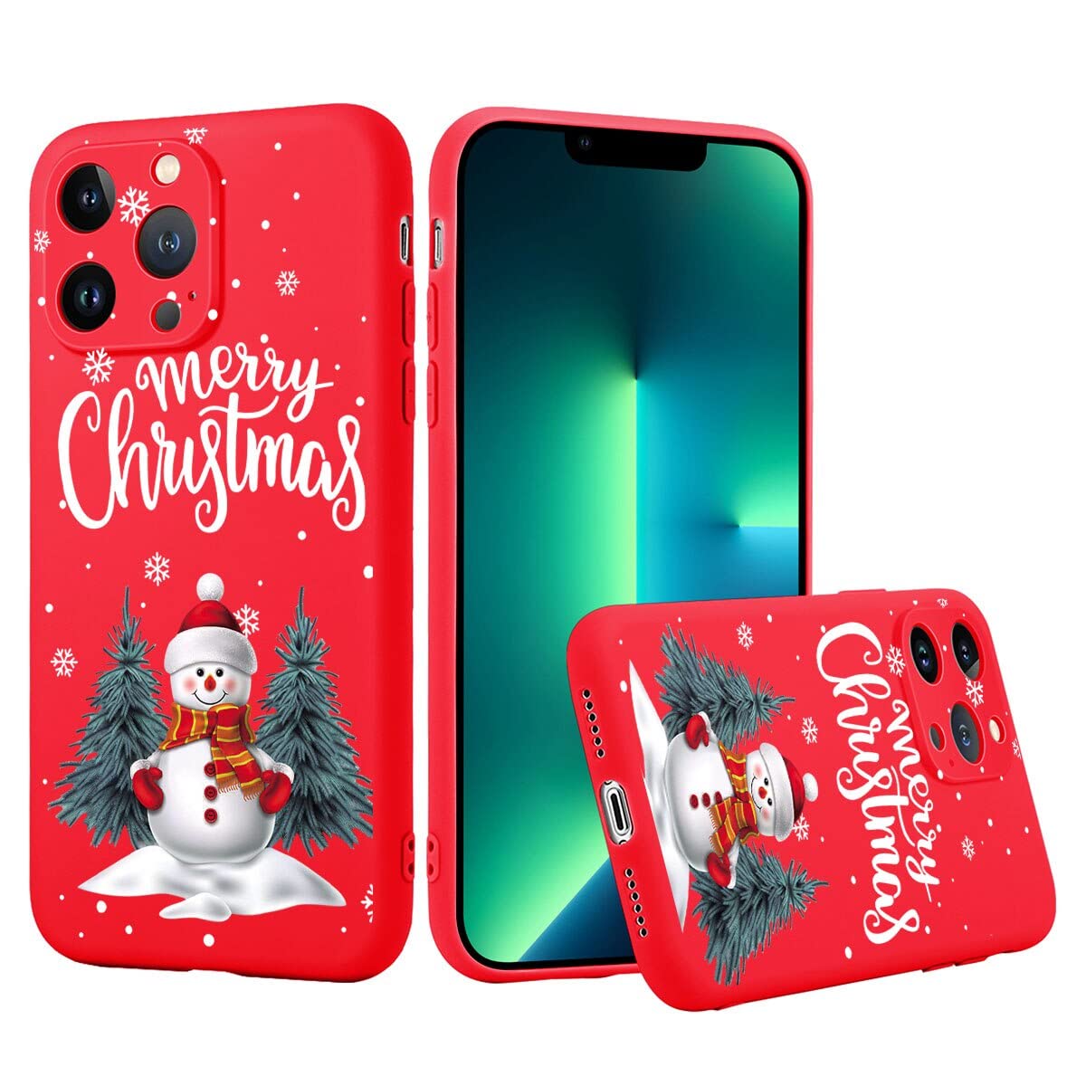 ZhuoFan [2 Pièces Noël Coque Pour IPhone 11 6,1", Etui En Motif De Noël