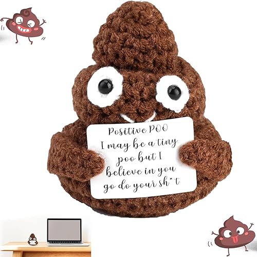 Positive Poo, Doll with Positive Affirmation Cards, Mini Pocket Hug