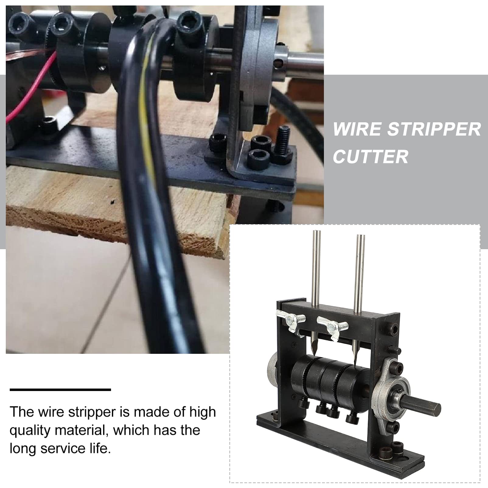 Outil Manuel de Dénudage de Fil en Fer Argenté, Portable et Simple | Usage Domestique, Structure Rationnelle, Commande Facile, Format Compact pour Bricolage et Atelier