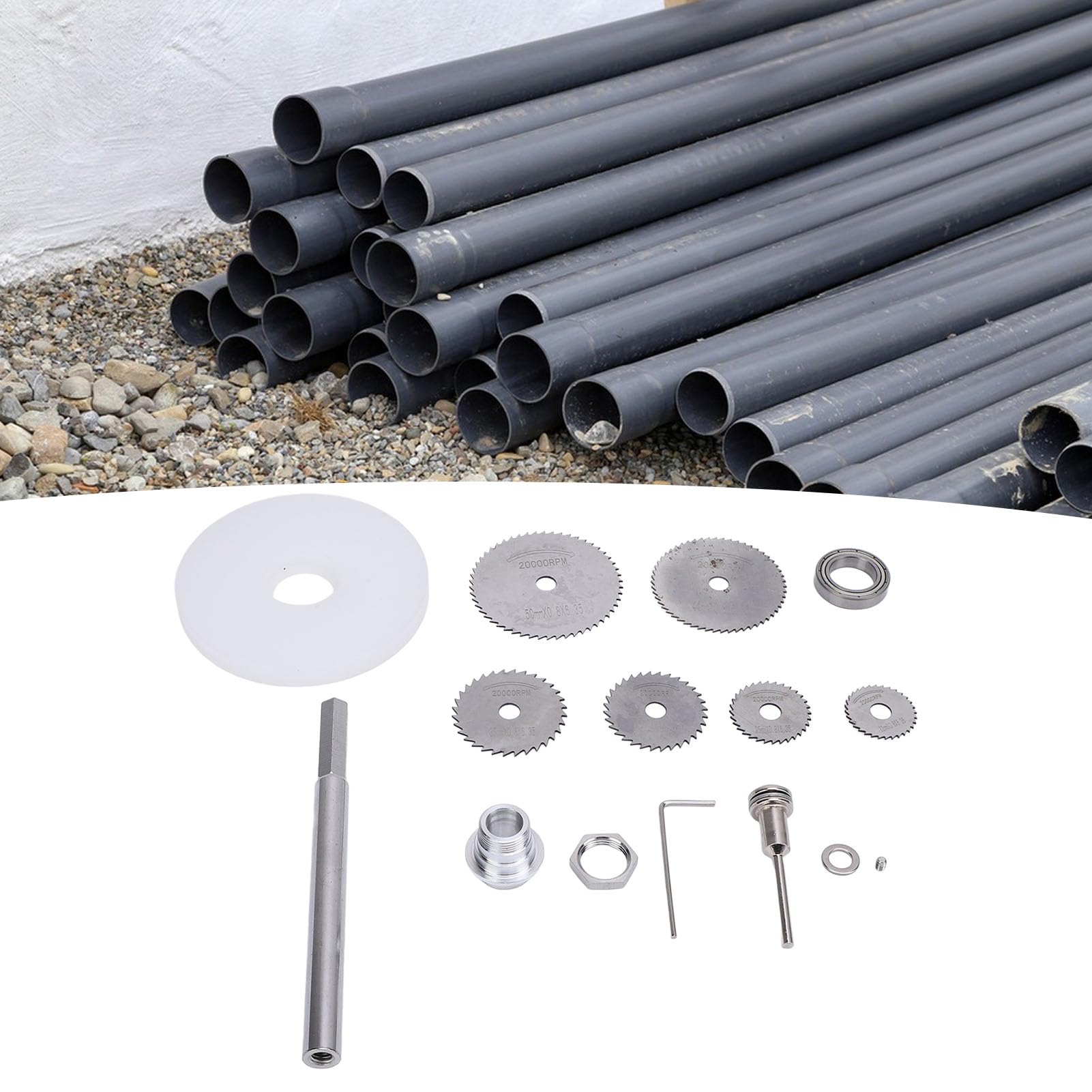 Internal Pipe Cutter Plumbing Internal Pipe Cutter with Adjustable Depth Hex Shank HSS Blades for PVC Plastic Wood Soft Metal (12cm/4.7in)