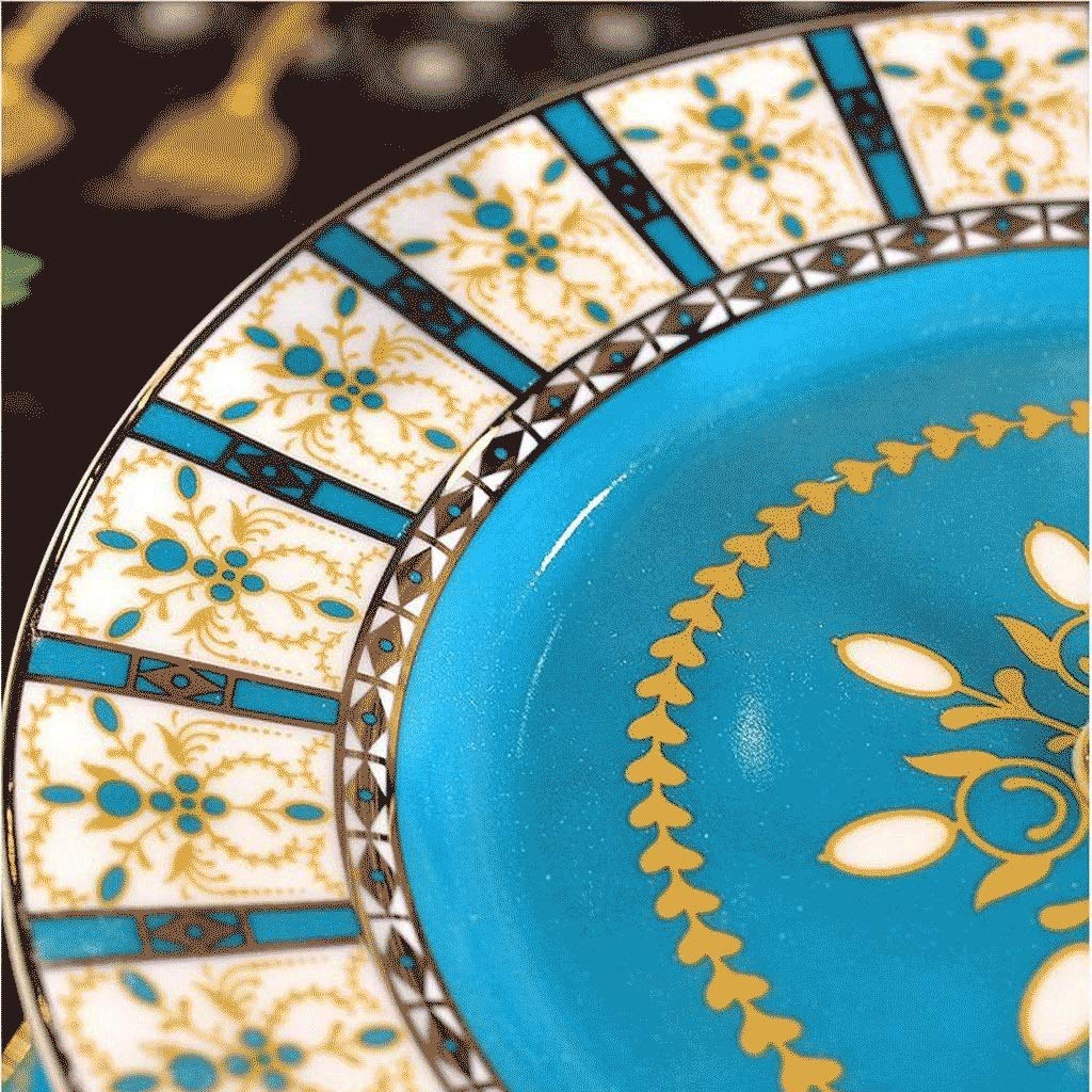 Taca na owoce, półmisek do serwowania poziomów z okrągłym talerzem ceramicznym złoty uchwyt ze stali nierdzewnej na urodziny wesele do domu