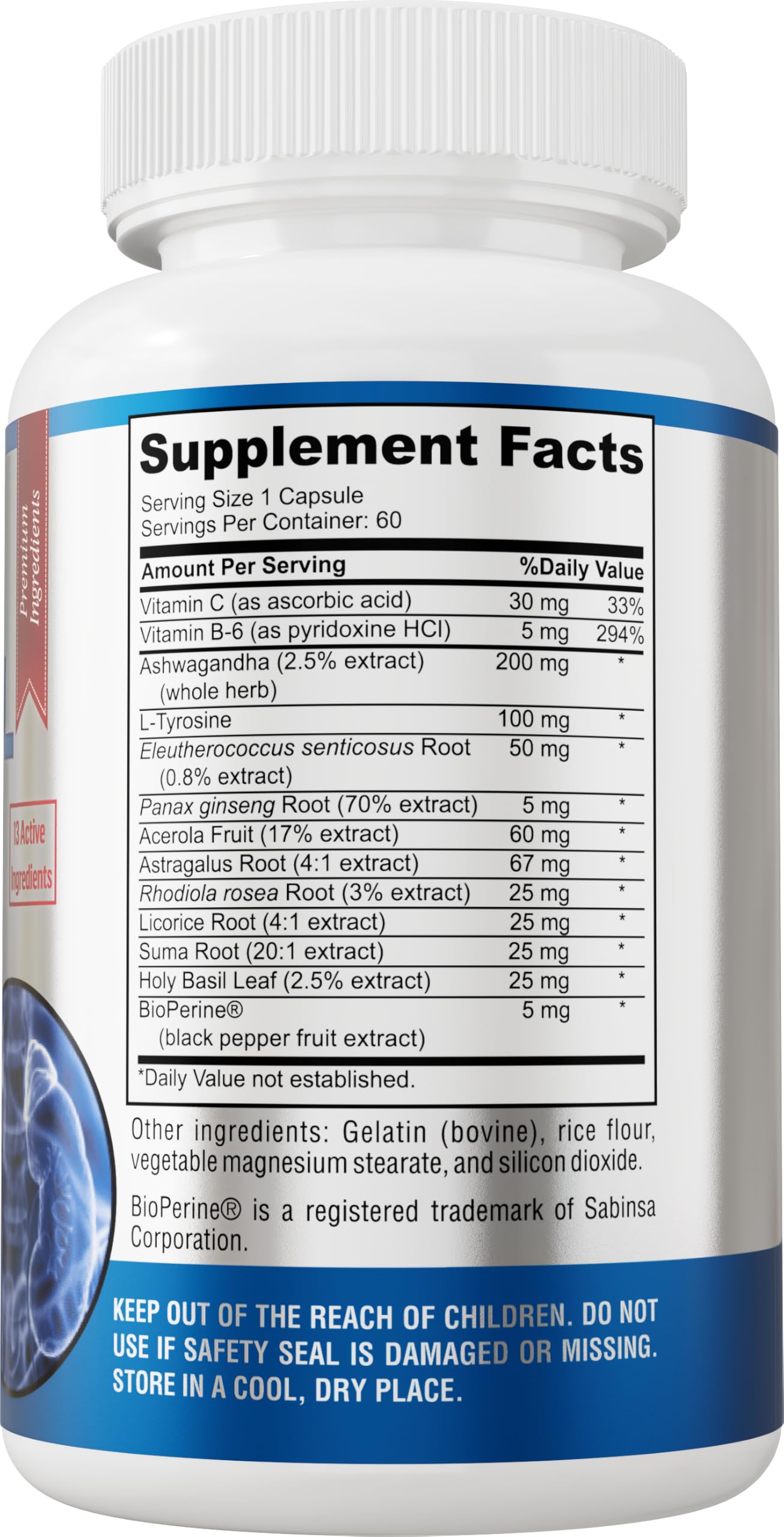 YUMMYVITE Adrenal Support Stress Relief Supplement, 60 Capsules — Amazon image 4