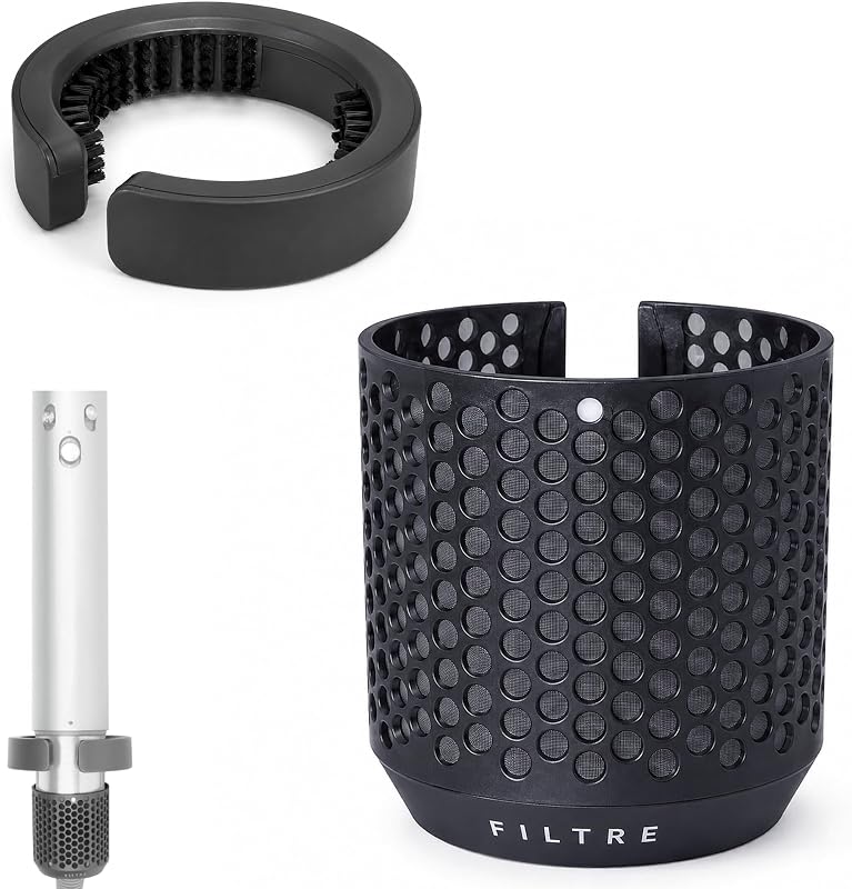 Capa externa de filtro de reposição HxvPoez para Dy-son Airwrap HS01, HS03, HS05, Complete, Complete Long, Origin e Multi-Styler, com escova