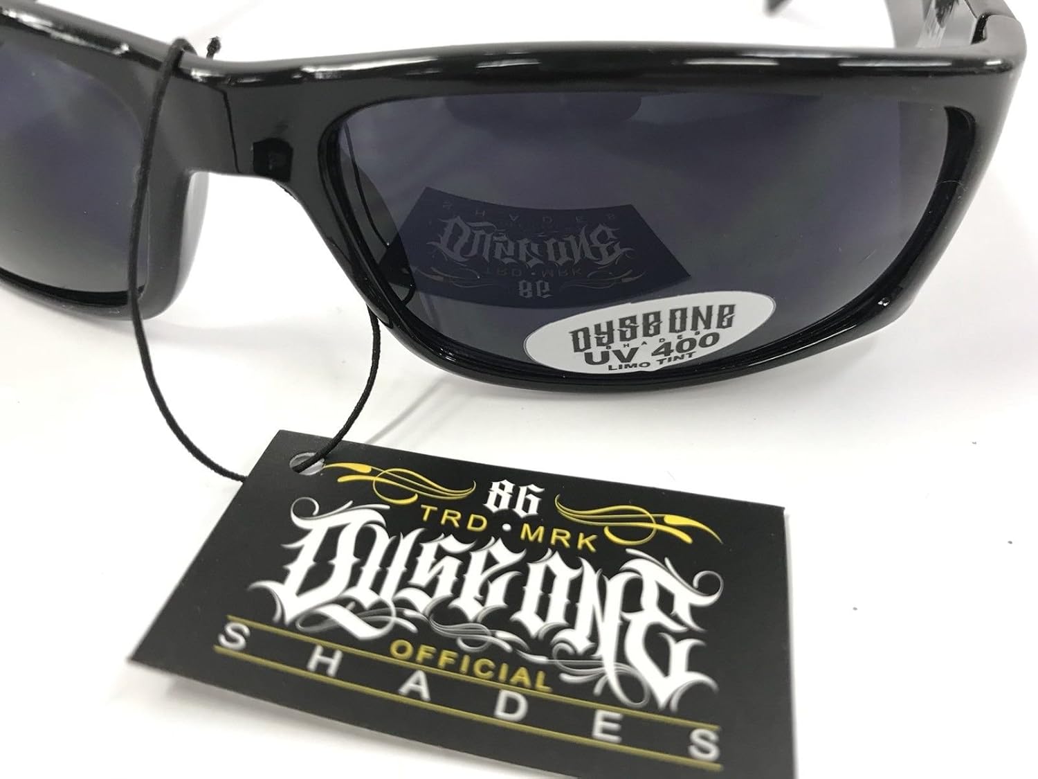 DYSE ONE Authentic Shades Raiders Skull Silver & Black Sunglasses California Lowrider Style