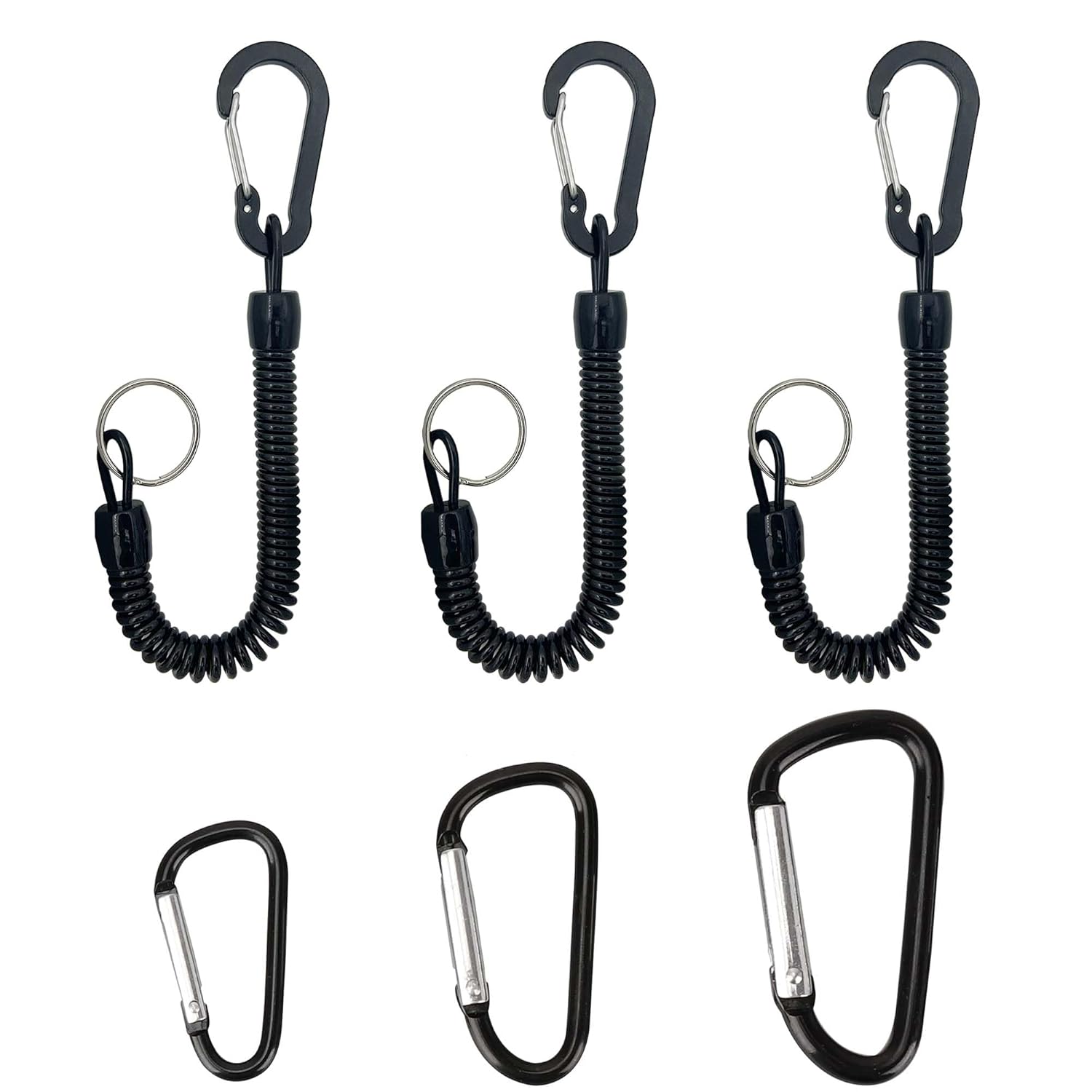Amazon.com: Fishing Ruler Tether - Retractable Coiled Lanyard with 3 ...