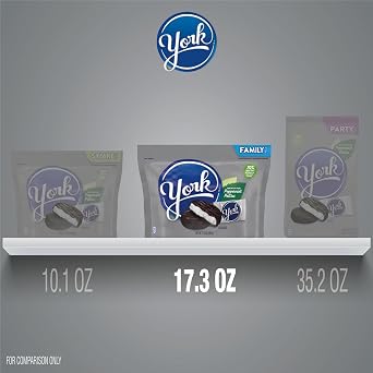 YORK Dark Chocolate Peppermint Patties, Candy Family Pack, 17.3 oz
