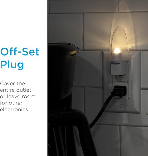 Miniatura 3 de Lights by Night Luz nocturna LED, enchufable, sensor de atardecer a amanecer, blanco cálido, certificado UL, eficiencia energética, luz nocturna