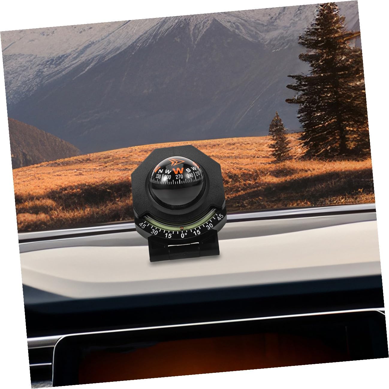 LABRIMP 2pcs Auto Compass with Inclinometer Ball Dashboard Mount for Car and Boat Navigation, High Precision Surface Marine Automotive Compass for Vehicle Dash