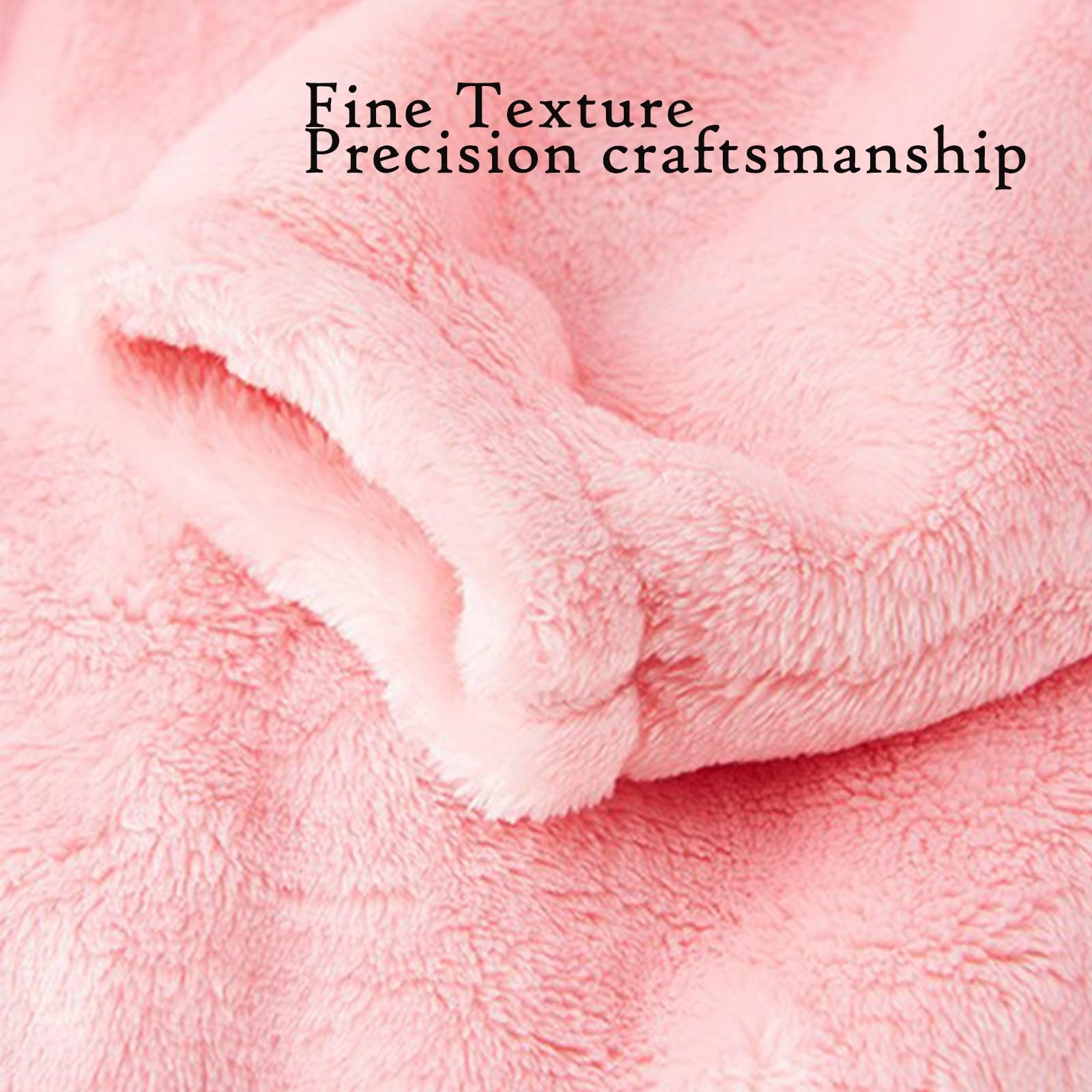 Szlafrok Damskie Szaty Zapinane Na Zamek Plus Size, Luksusowy Flanelowy Polarowy Szlafrok Na Całej Długości Z Kieszeniami (Color : Roze, Size : M)