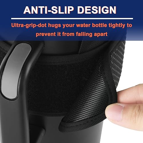 Miniatura 5 de Bolsa para botella de agua de gimnasio para vaso Stanley con asa, funda universal para botella de agua con correa y bolsillo, compatible con una