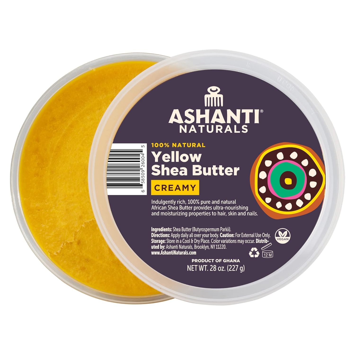 Ashanti Naturals Shea Butter, Creamy Unrefined Shea Butter