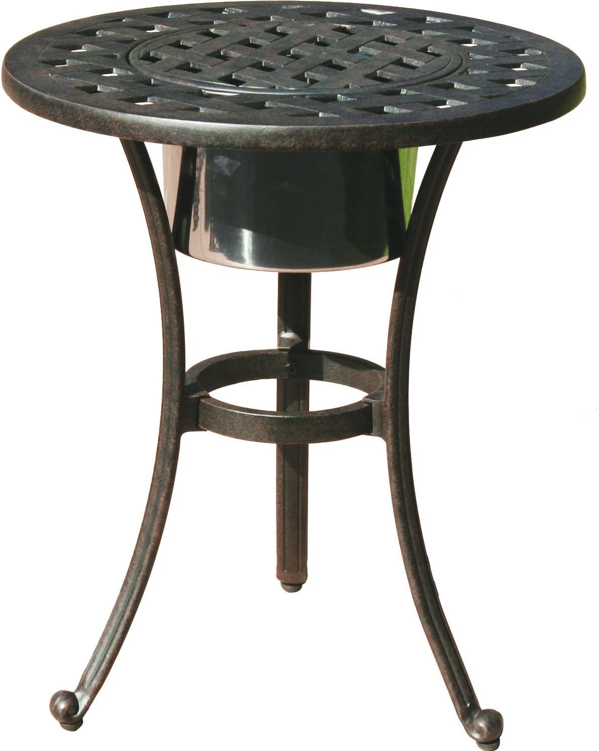 Darlee Series 30 Cast Aluminum Patio End Table With Ice
