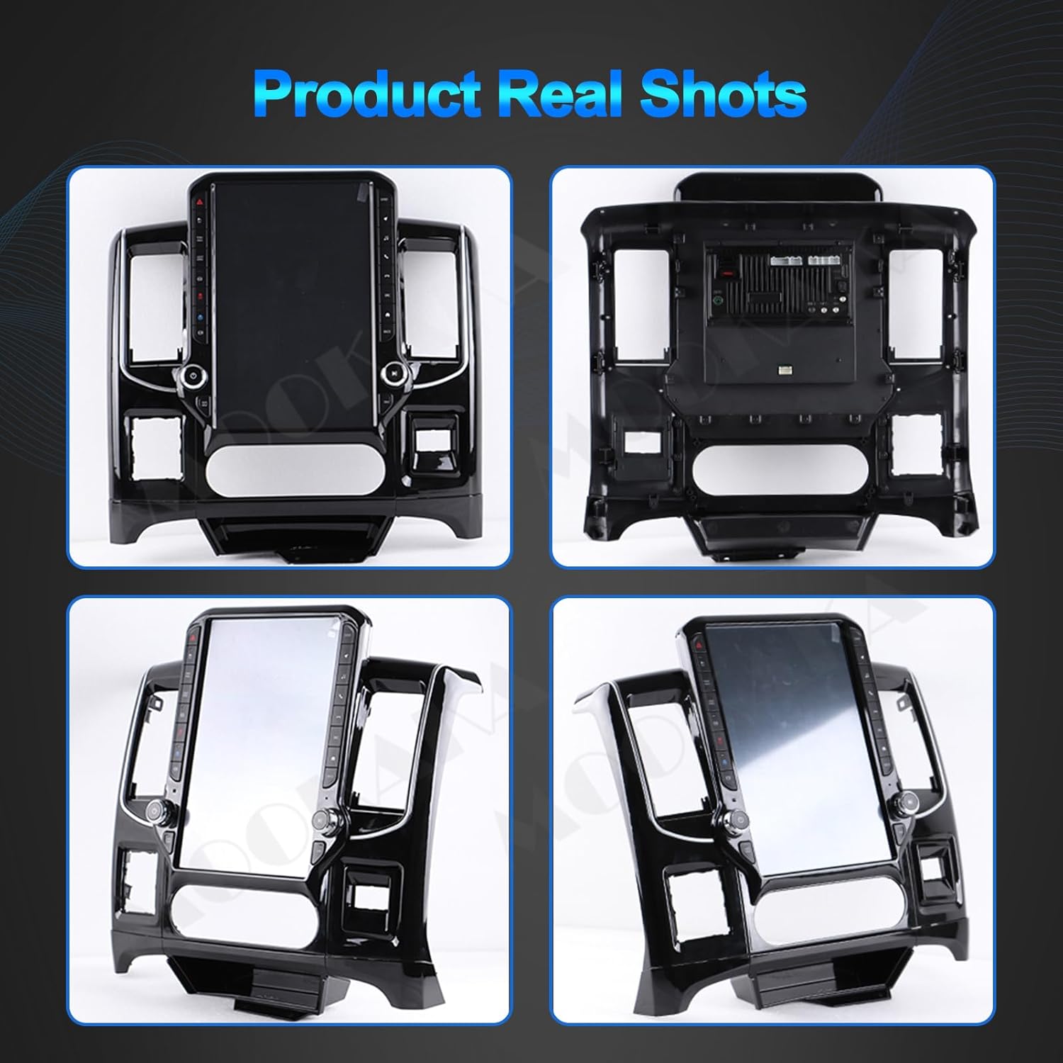 14.5 Inch Android 14 Car Radio for Dodge RAM 1500 2500 3500 2008-2012 Truck Stereo Upgrade Tesla Style Touch Screen Carplay Android Auto GPS Navigation Head Unit (4-64GB)