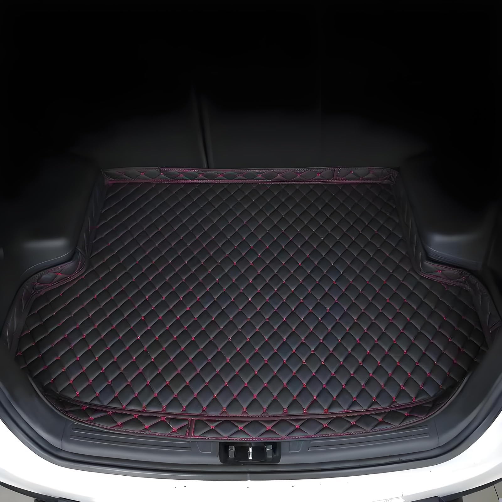 NIKTVEZ Car Leather Boot Liners, for Volkswagen Golf 2004-2008 Waterproof Boot Mats Cargo Tray Protector Liners Wear-Resistant Protector Pad Interior Accessories,B