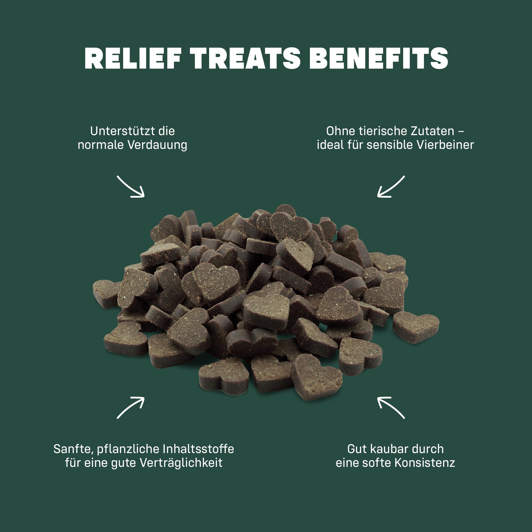 liebs Hunde Supplement Verdauung, Darm & Magen (2 x 300g) Relief Snack | Heilmoor für Hunde mit empfindlichen Magen | Dog Treats unterstützen die Normale Verdauung | Kohletabletten | 100% pflanzlich
