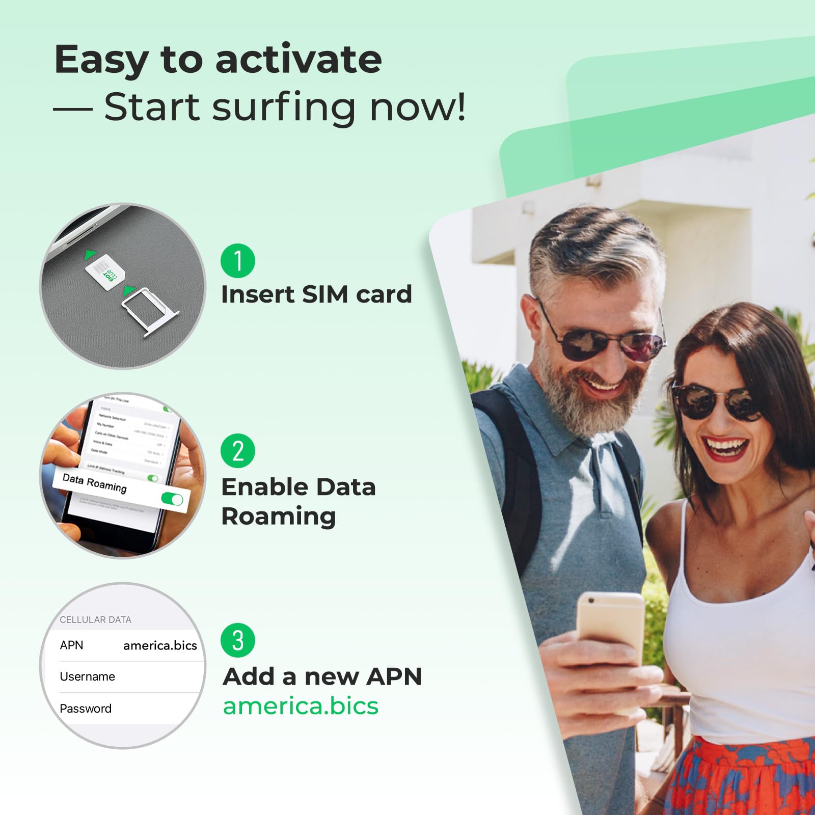 EIOTCLUB SIM USA Prepagata 15 Giorni, Dati Illimitati 5G per Viaggi negli Stati Uniti, SIM Dati Senza Contratto, Compatibile AT&T e T-Mobile, Inclusi Alaska e Hawaii