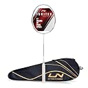 Li-Ning Ignite Series Carbon Fibre Superlite Speed Racket wuth Full Cover (Pearl White/Fire Red) gallery image